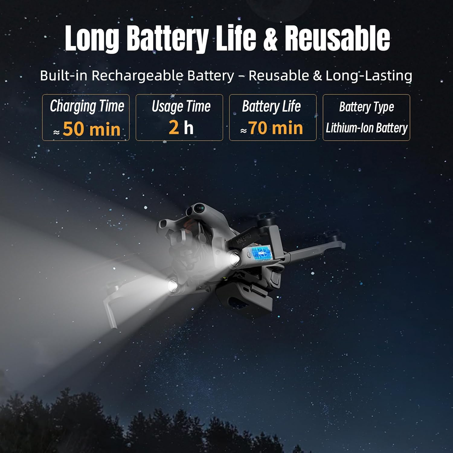 Drone Beacon Designed for DJI MINI 5 PRO, with Two Separate Detachable Lights on Both Sides, Can Be Used for Night Flight of The. image number 3