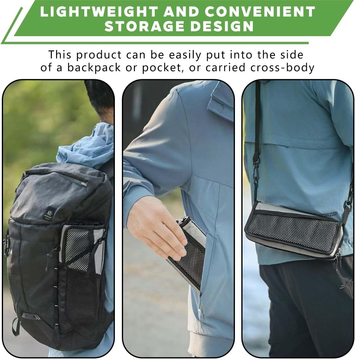 Ultralight Travel Stool - Portable Camping Chair -Folding Handbag-Style Lightweight Camping Stool, Compact Outdoor Seat for Travel, Hiking and More(Grey) image number 3