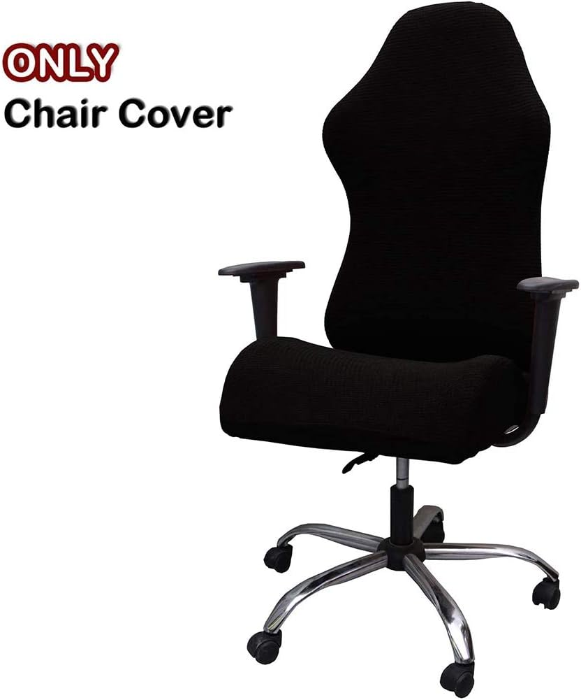 Shiphose Elastic Electric Gaming Chair Covers Household Office Internet Cafe Rotating Armrest Chair Cases(Black) image number 4