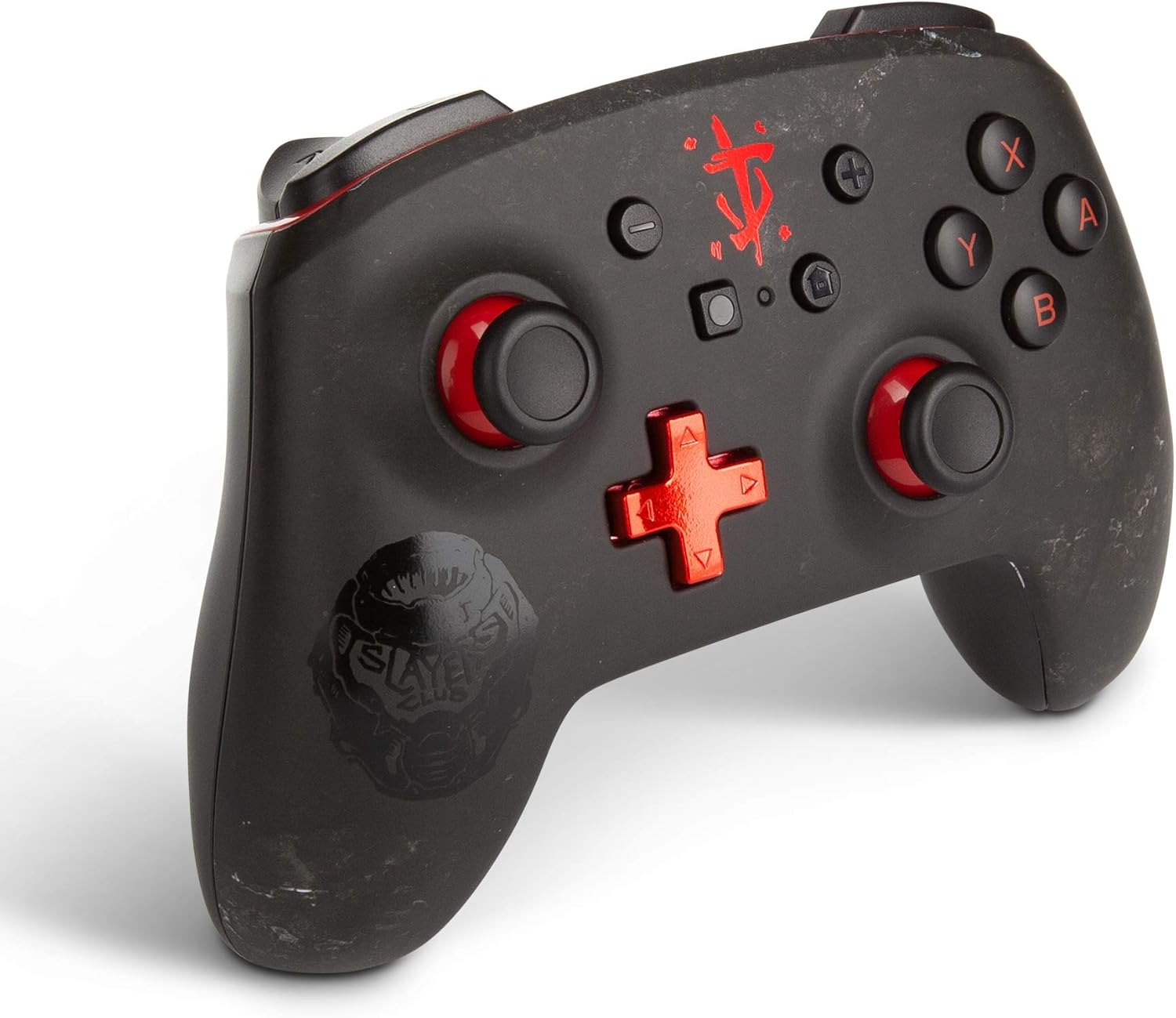 Powera Enhanced Wireless Controller for Nintendo Switch - Doom Slayers Club, Switch Lite, Gamepad, Bluetooth, AA