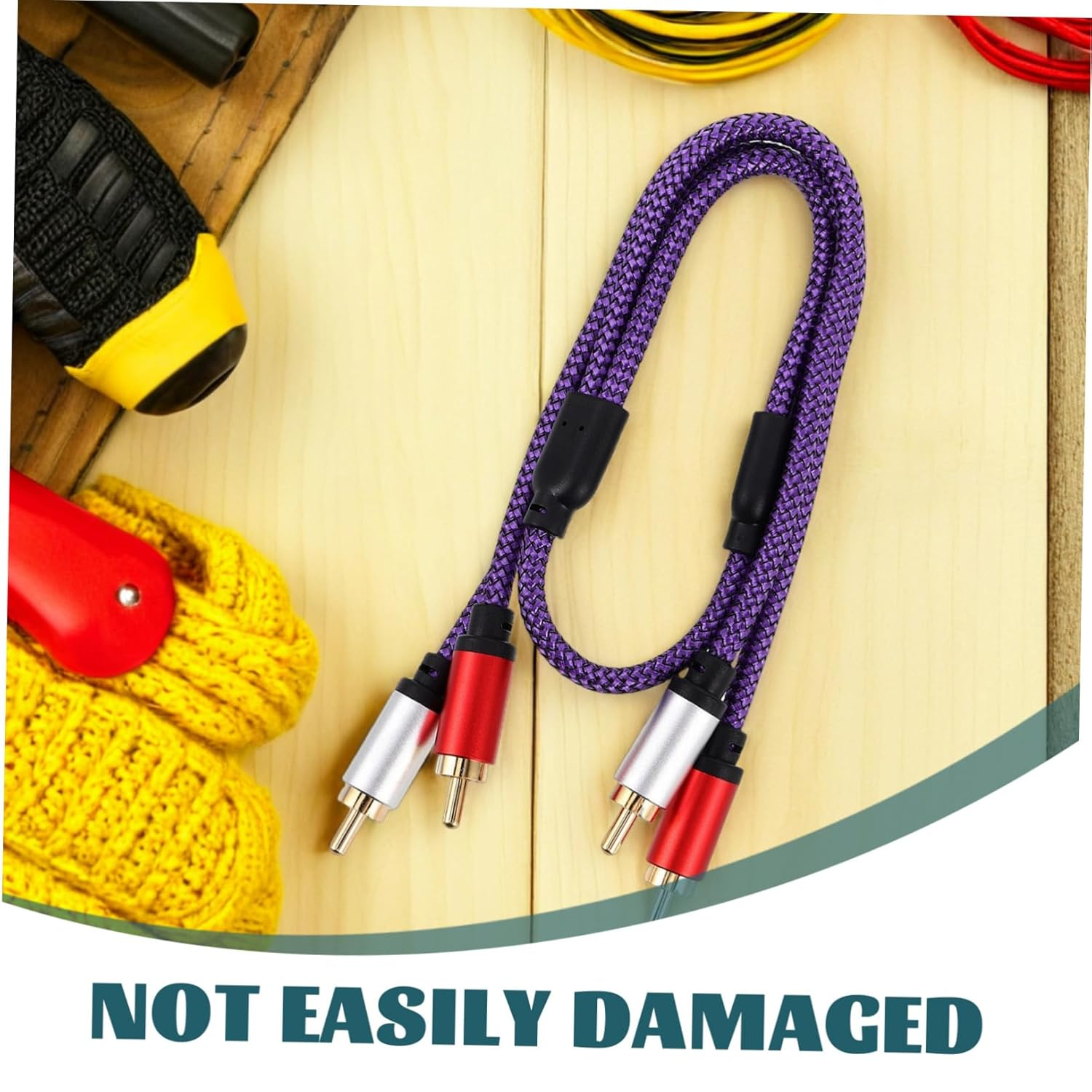 EXQUIMEUBLE Audio Cables for Car and Home Audio Systems Shielded Stereo Cable for Amplifiers and Speakers image number 6