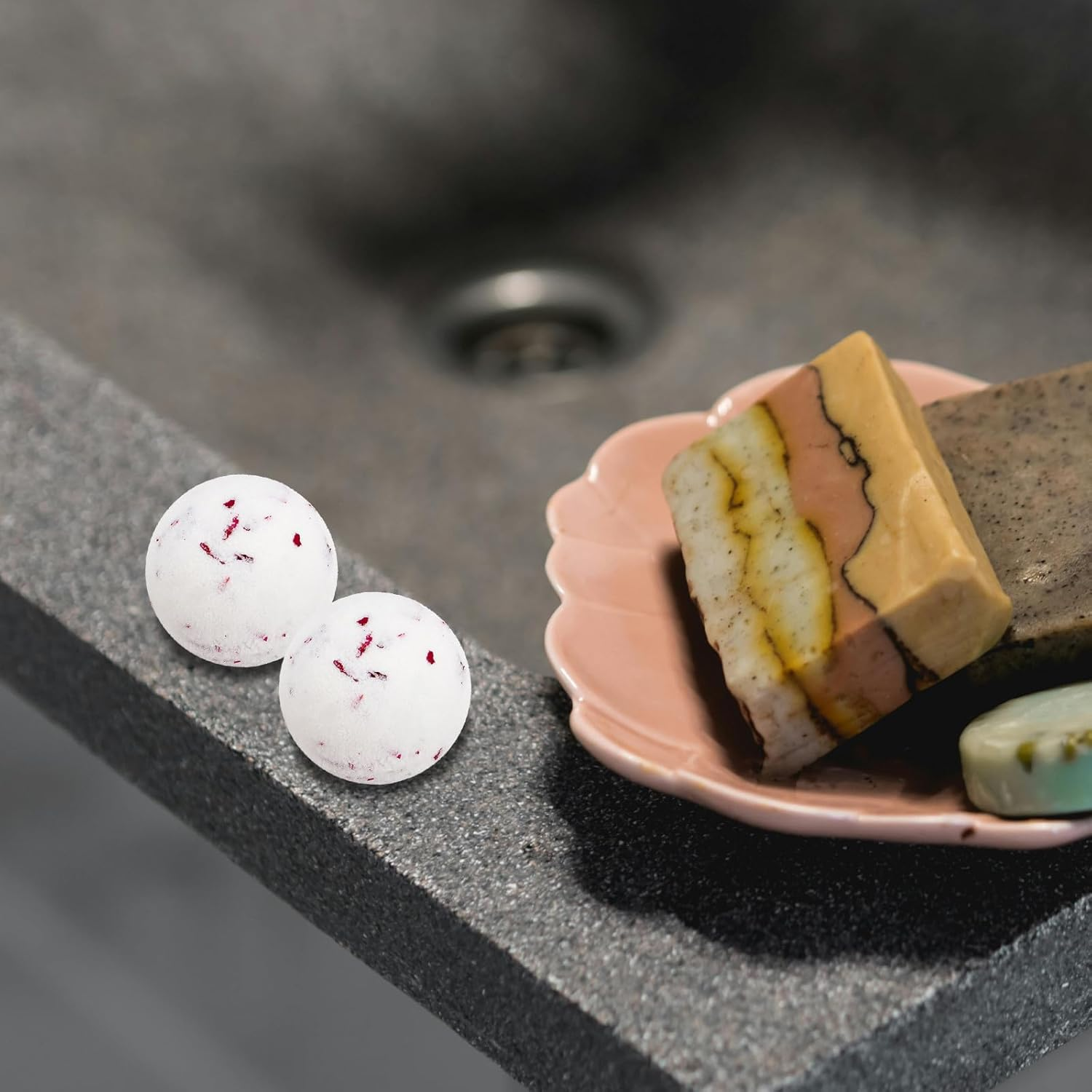 Healeved 2Pcs Bubble Bath Bombs with Essential Oils round Bath Bombs for Skin Care and Moisturizing for Women And image number 5