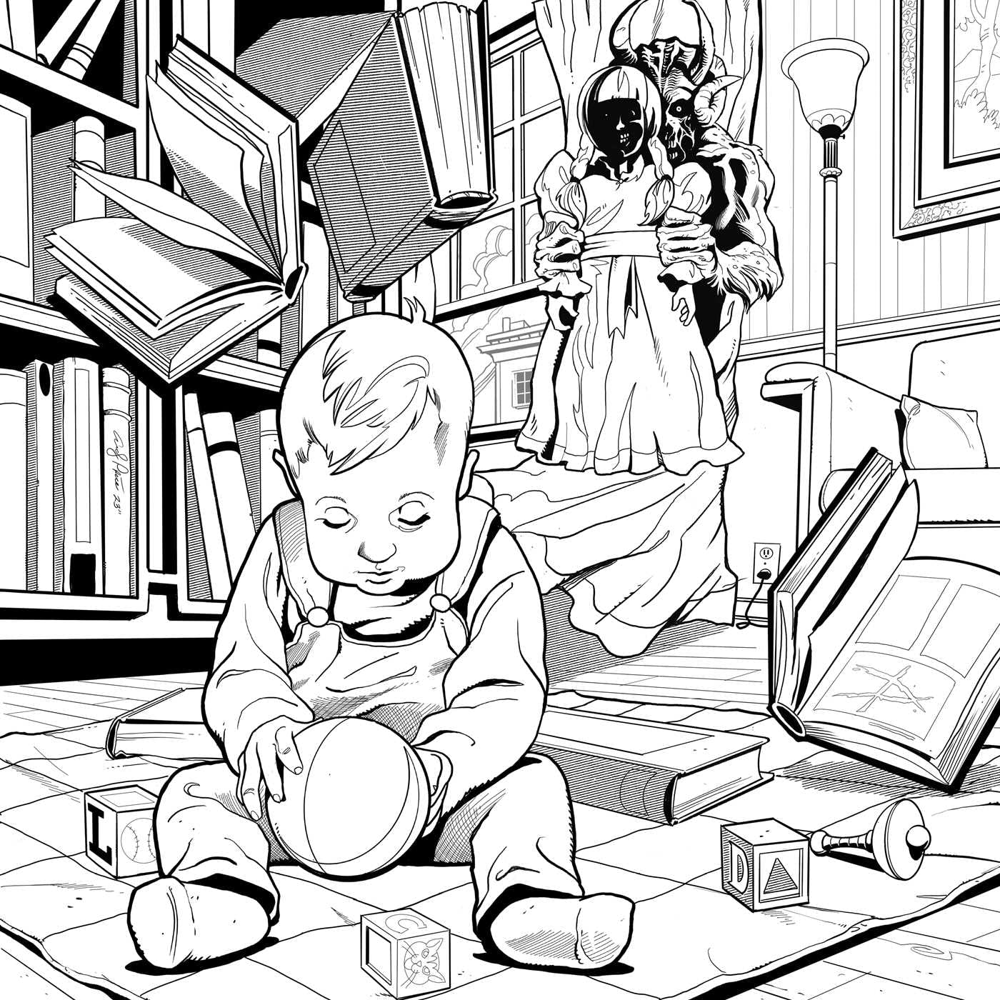 The Unofficial Horror Movie Coloring Book: from the Exorcist and Halloween to Get Out and Child'S Play, 30 Screams and Scenes to Slay with Color image number 3