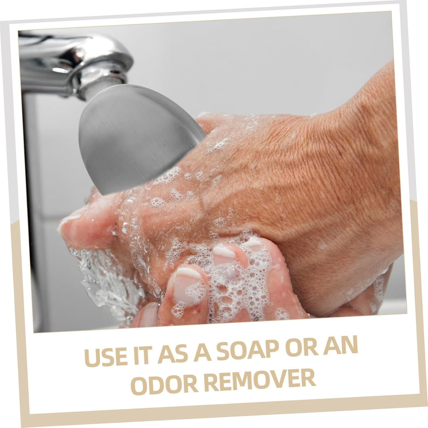 Luxshiny Odor Removing Soap Bar Stainless Steel Metal Soap for Home Portable Dishwasher Safe