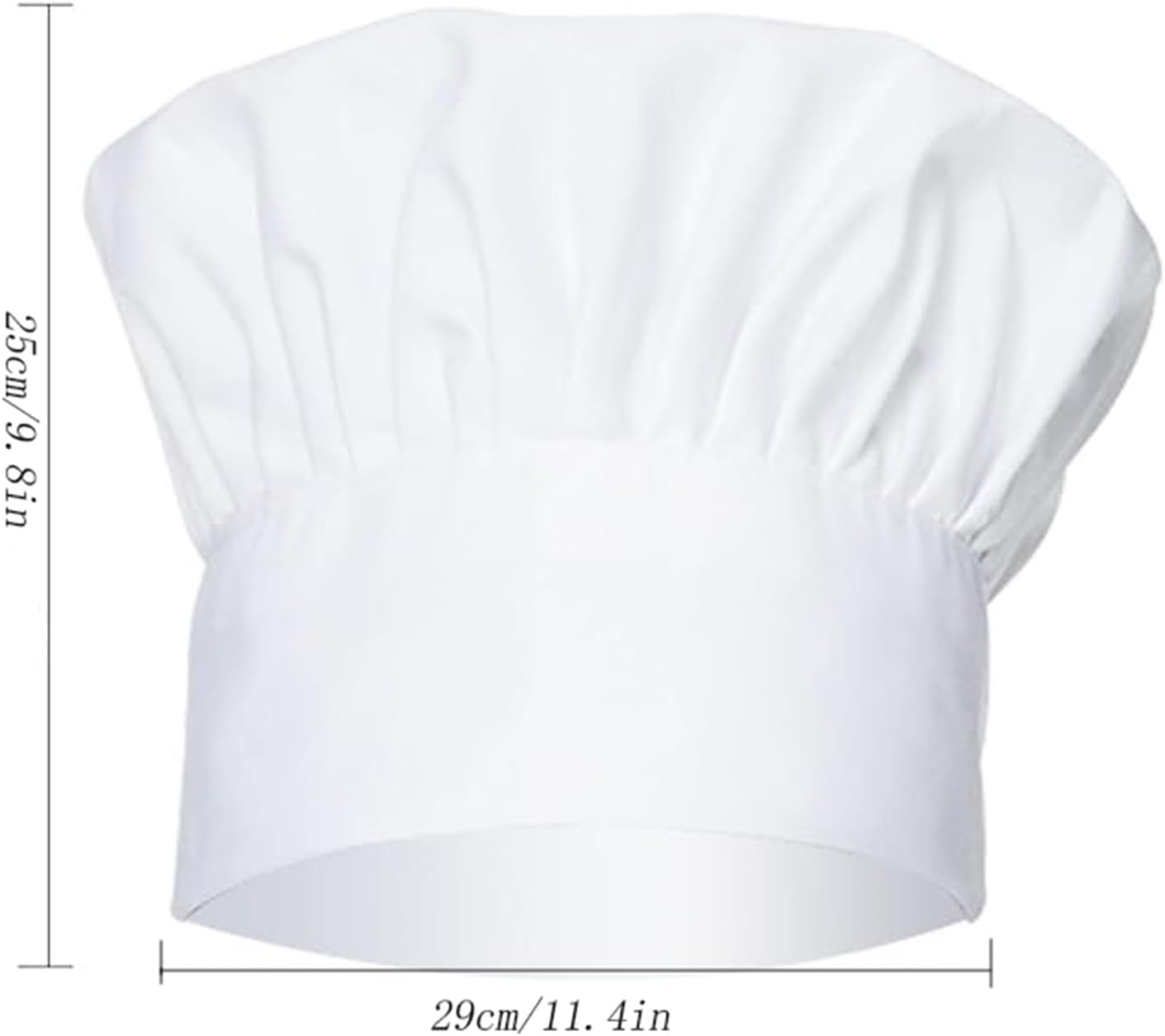 2 Pcs Chef Hat, Adult Elastic Kitchen Cooking Chef Cap, Adjustable DIY Bakery Hats, White Kitchen Catering Baker Caps,Bakers Hat for Cooking, Baking, Pizza Part image number 6