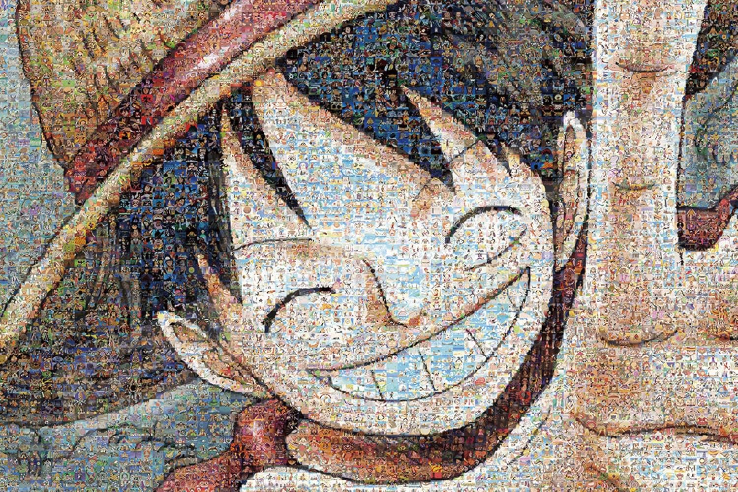 Ensky 1000 Piece Jigsaw Puzzle, One Piece, Mosaic Art, Luffy, 19.7 X 29.5 Inches (50 X 75