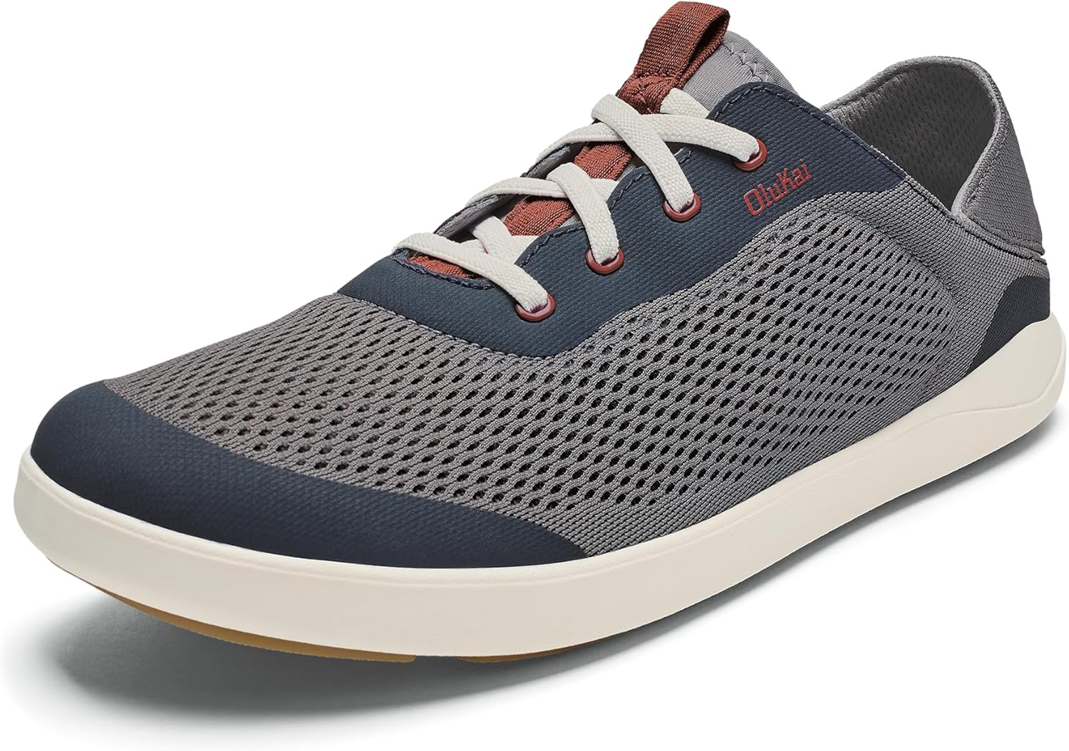 OLUKAI Moku Pae Men'S Boat Shoes, Water Resistant & Breathable Mesh, Easy Slip on Design, Quick-Drying & Enhanced Traction