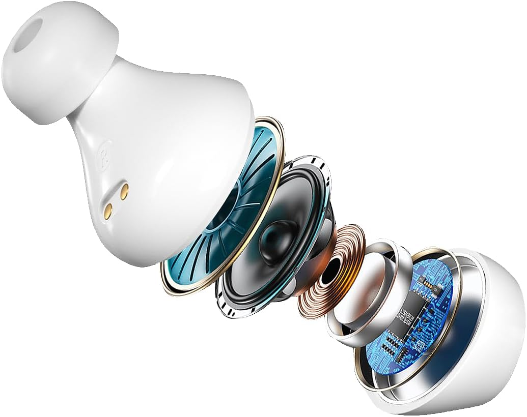 Energizer Bluetooth Headphones 5.2 5 Hours Usage Touch Control Pairing Handsfree Stereo Sound White & Black Pack of 2 image number 1