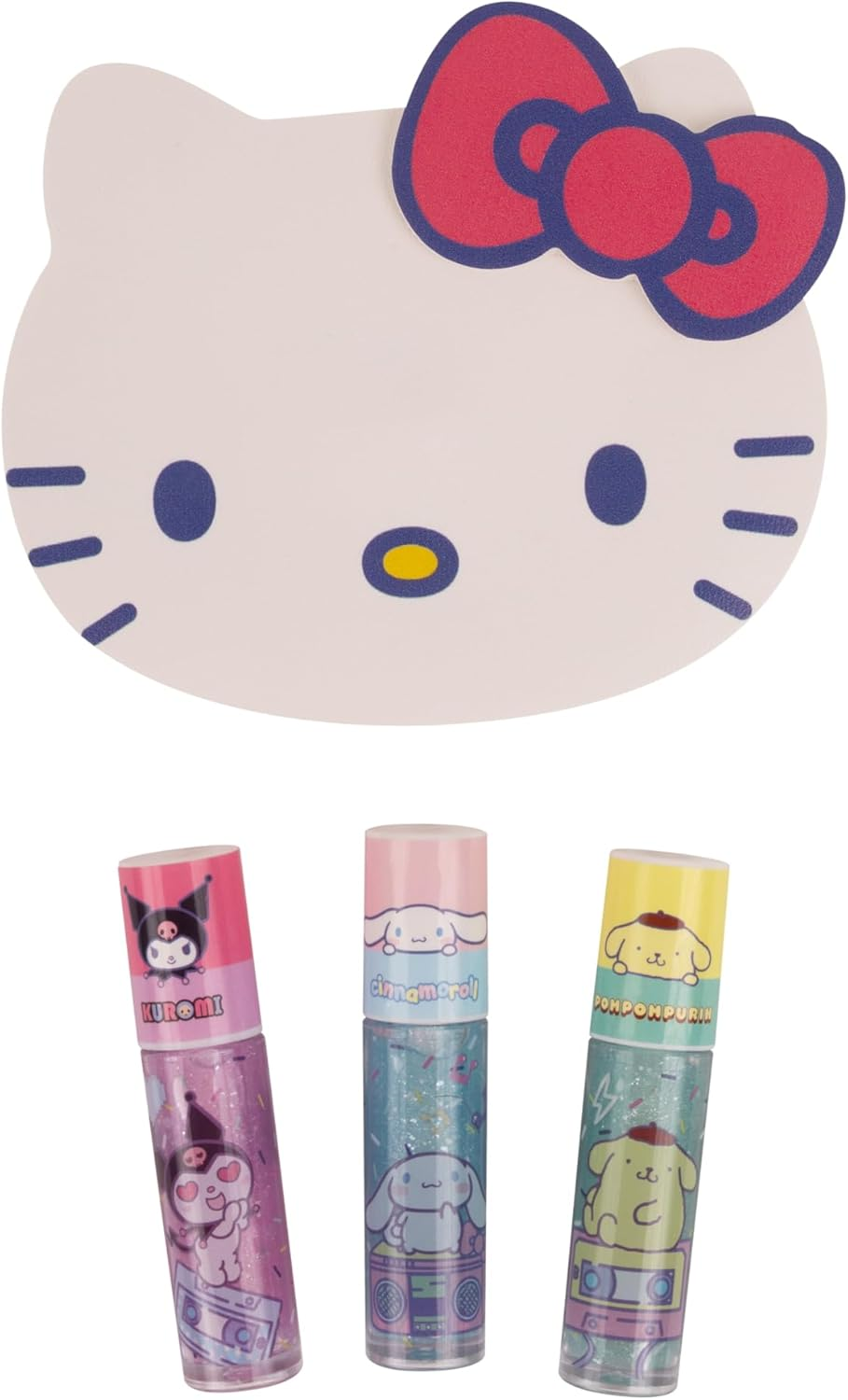 Hello Kitty and Friends Lip Gloss with Cosmetic Bag (Pack of 3)