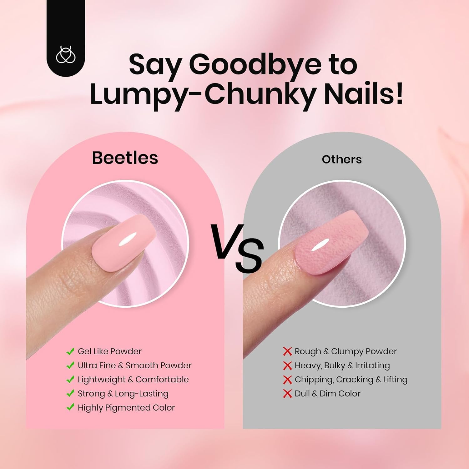 Beetles Dip Powder Nail Kit, 6 Colours Nude Pink Brown Starter Set, All Season Nail Dipping Powder Kit, No Lamp Needed DIY Salon at Home for Women image number 6