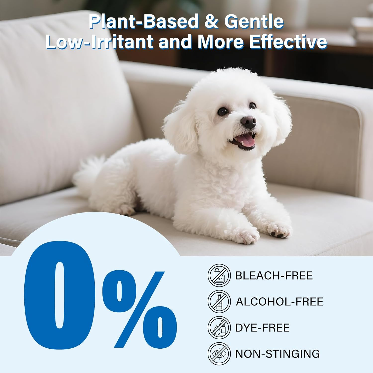 Natural Tear Stain Remover for Dogs and Cats 100 Ml, Eye Cleaning Pads Pack of 50 - Gentle, Safe & Non-Irritating Formula Effectively Removes Tear Stains, Eye Secretions, Discharge and Mucus