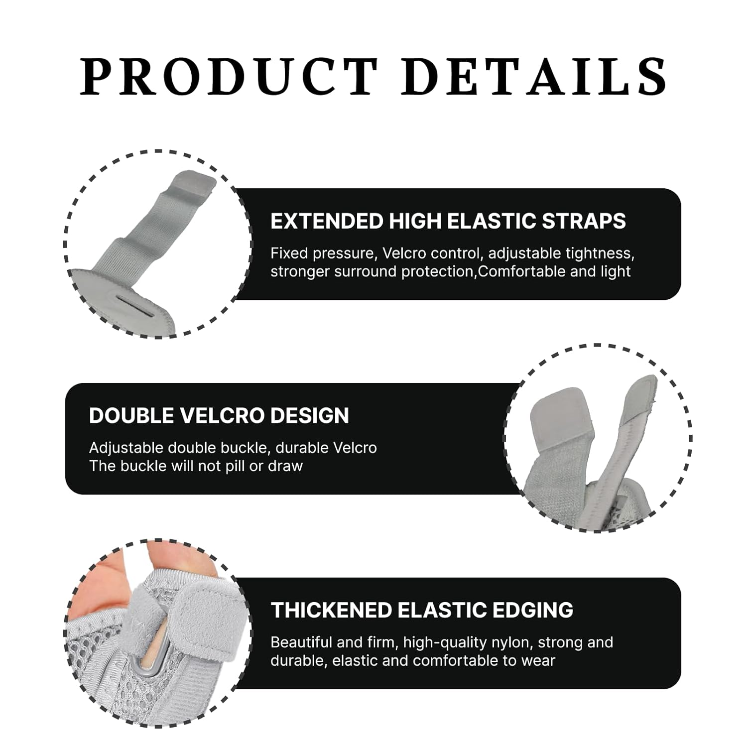 ​Adjustable Thumb Spica Splint Brace | Wrist Support Stabilizer for Thumb Pain Relief, Arthritis, Tendonitis & Sprains | Ambidextrous, One Size Fits Most | Unisex Grey image number 4