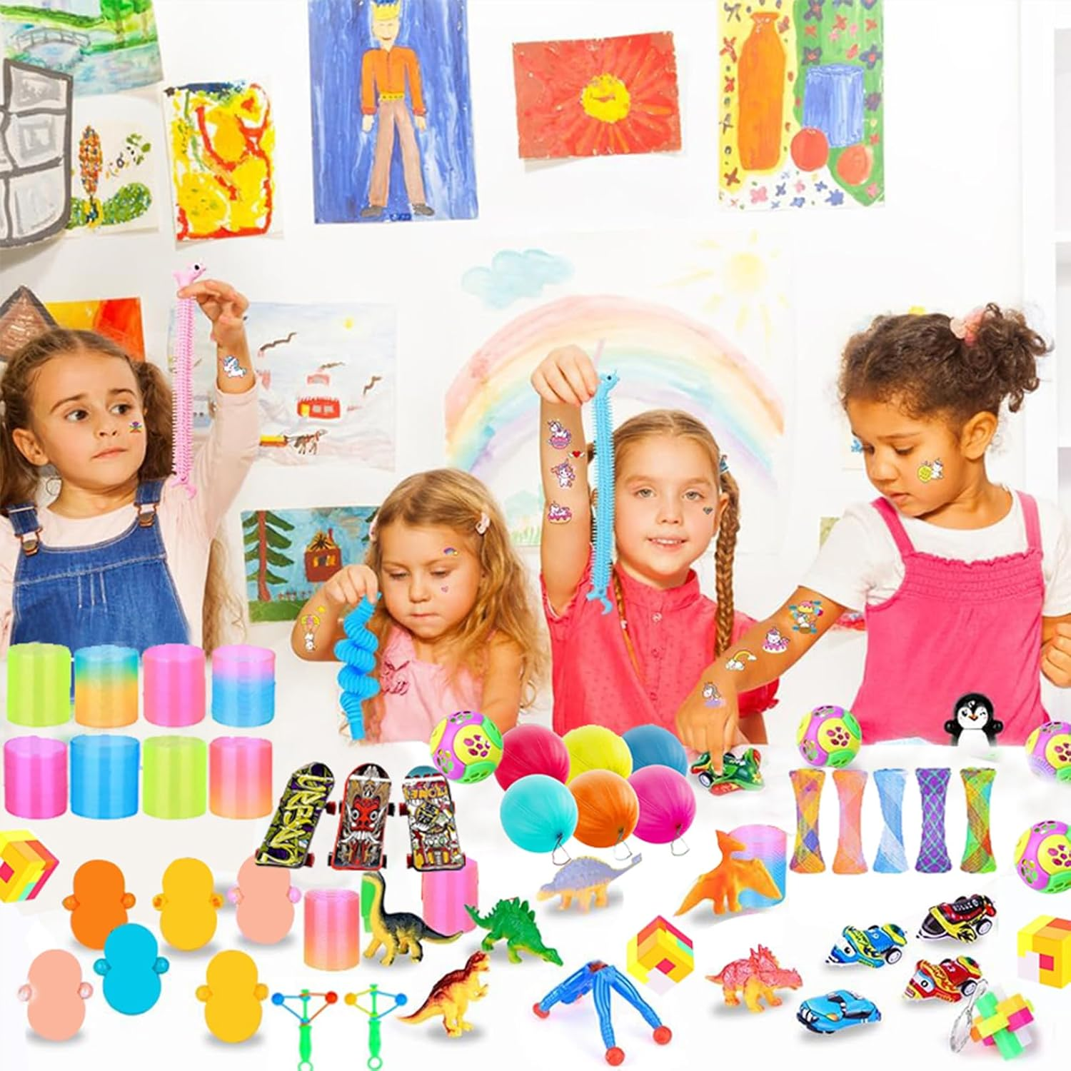 53 PCS Party Favors for Kids Treasure Prizes Box Toys, Goodie Bags Stuffers, Classroom Rewards, Birthday Gifts Toys, Treasure Chest Toys, Carnival Prizes, Stocking Stuffers for Kids 3-5 6-8 8-12 image number 4