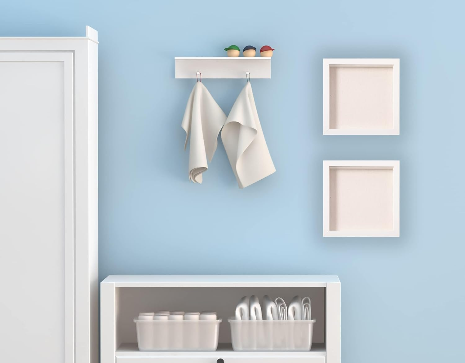 DEMAIKE Shadow Box Picture Frame Real Glass Display Case Deep Wood Photo Frame with Linen Backboard for Tickets,Memeory,Pictures,3Pcs 8X8 Inch White image number 4