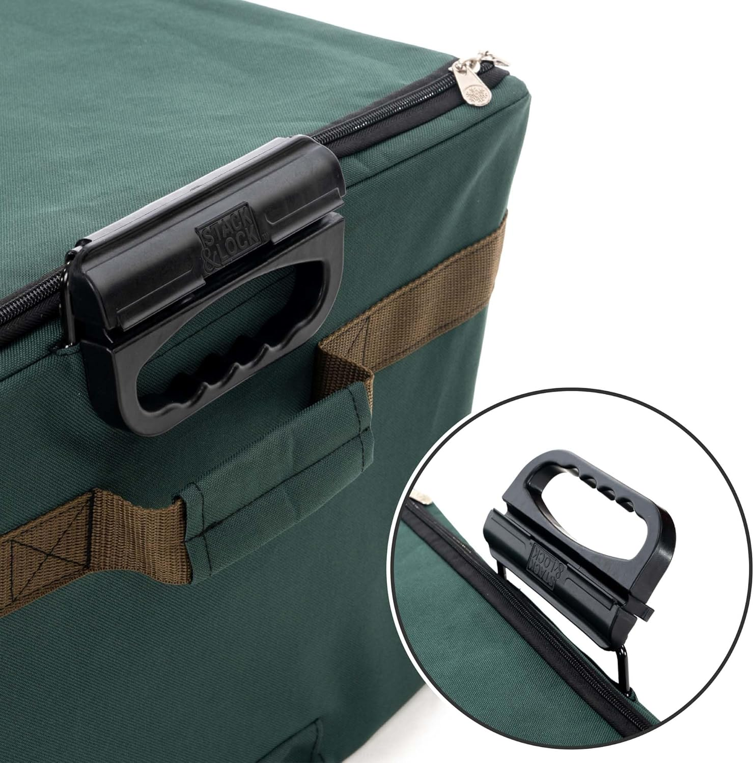 Treekeeper (Green Christmas Ornament Storage Box with Dividers) - Deluxe Ornament Keeper - Holds 72 Ornaments up to 4 Inches in Diameter | 3 Removable Trays with Separators | Acid-Free Fabric Lining image number 4