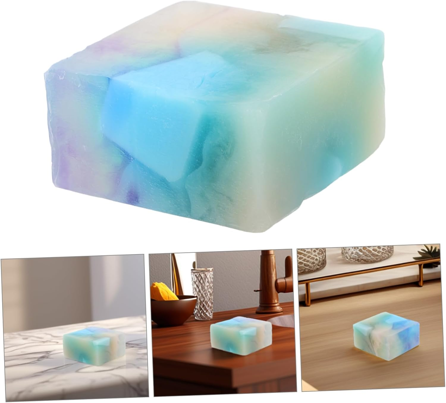 Healvian Essential Oil Handmade Soap Bar 100G Iceberg Flame (Basil Mint) Natural Bath Soap for Men and Women Moisturizing image number 6