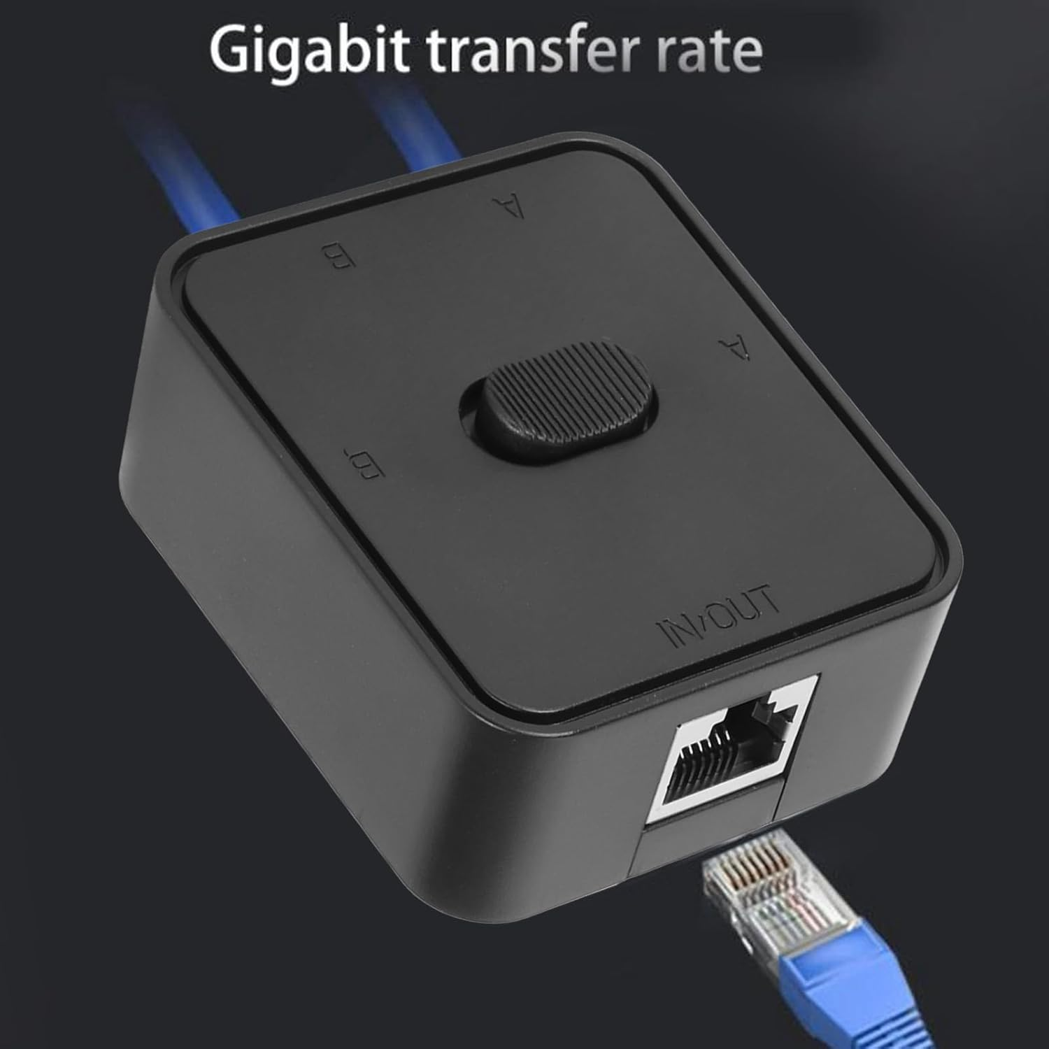 2 Port Gigabit Network Switch, Fast Transmission Speed, Extended Network Adapter, Safe and Stable, Compact and Exquisite, RJ45 Splitter Selector Switch for Cat 6 image number 6