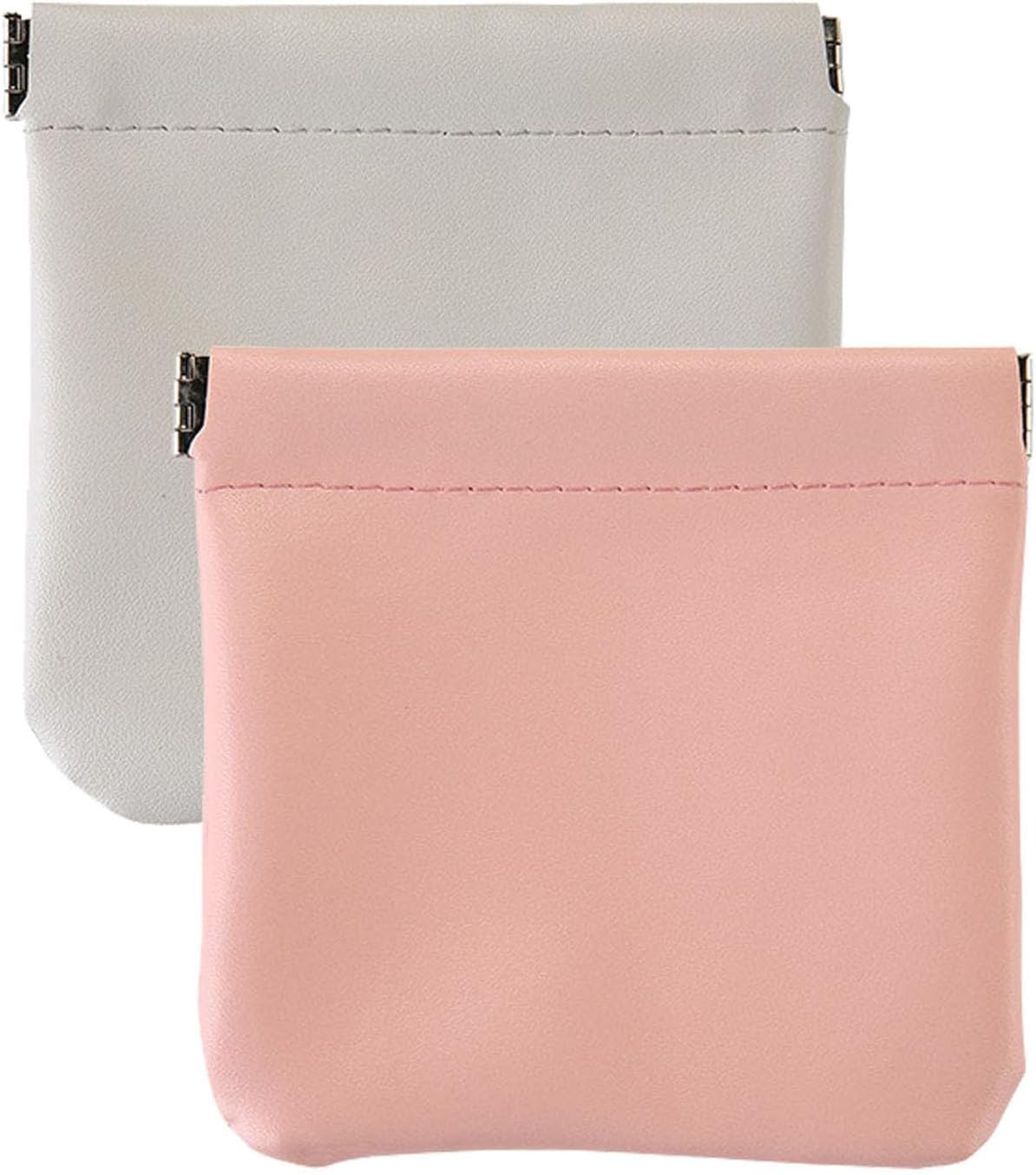 Pouchic - Personalized Snap Closure Leather Organizer Pouch, Pouchic No Zipper Self-Closing Pocket Cosmetic Bag, Pouchic Snap Closure Pouches, Portable Pocket Cosmetic Bag (H,Large)