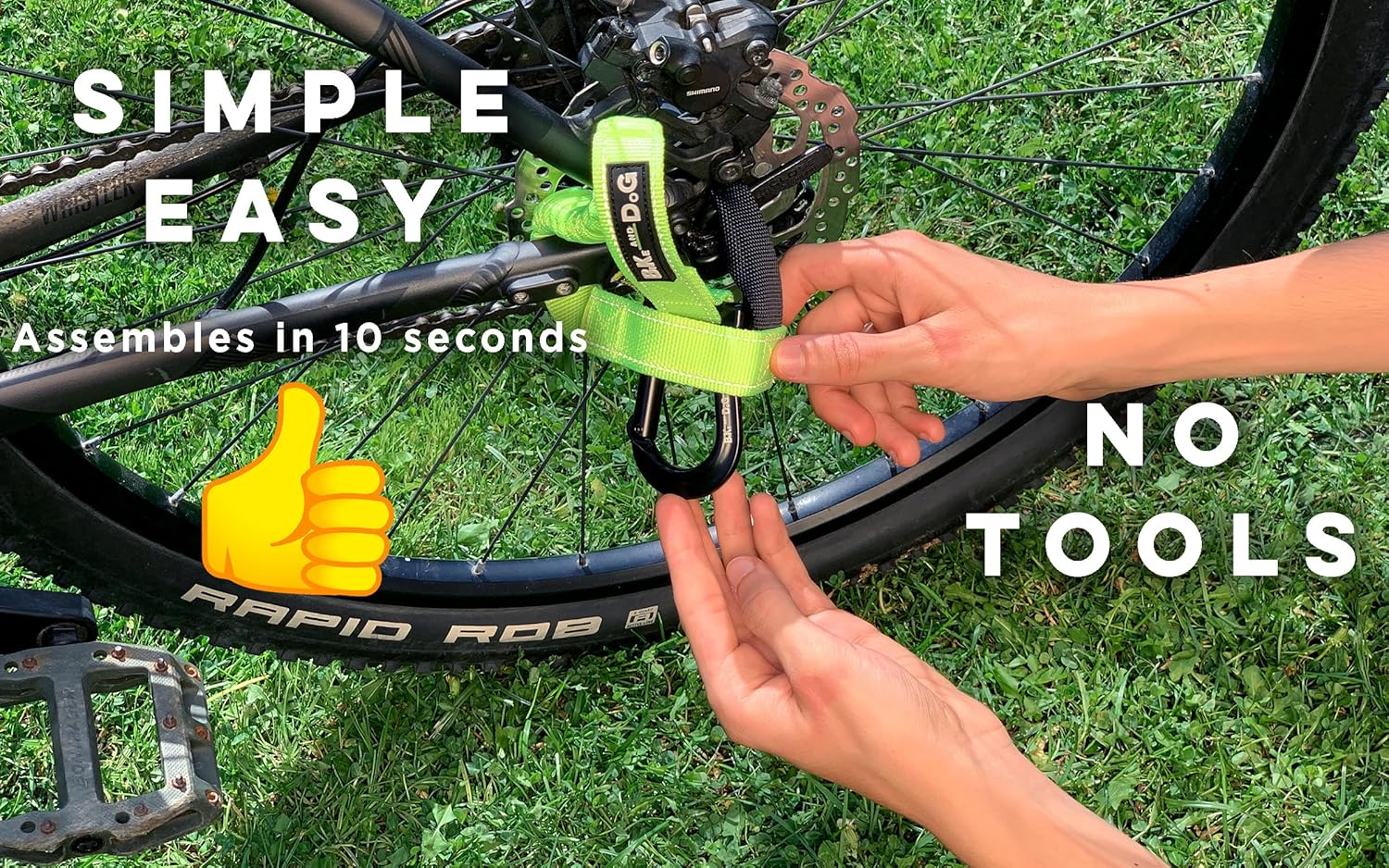 Dog Bike Leash, Hands Free Dog Leashes. Dog Bicycle Lead for Small, Medium and Large Dogs, Designed to Lead One or More Dogs with Maximum Safety, Easy Assembly without Tools. Patented Product. - Yellow image number 4