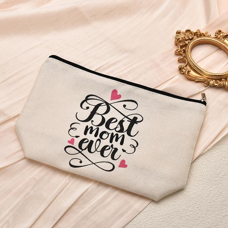 Makeup Bag for Mom Mommy Gifts for Women Mothers Day Birthday Gifts - Beige-Aunt image number 6