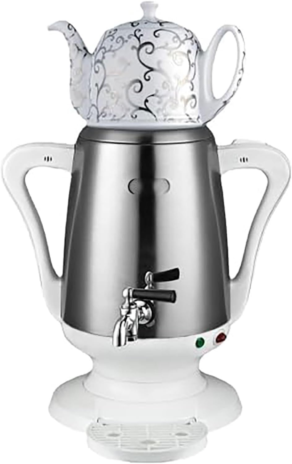 YZRDCXM Electric Turkish Coffee Maker, 4L Double Wall Stainless Steel Hot Water Kettle, Auto Shut off & Boil Dry Protection, Dual Kettle Design, Anti-Scald Handle, White, 2L Capacity - White image number 5