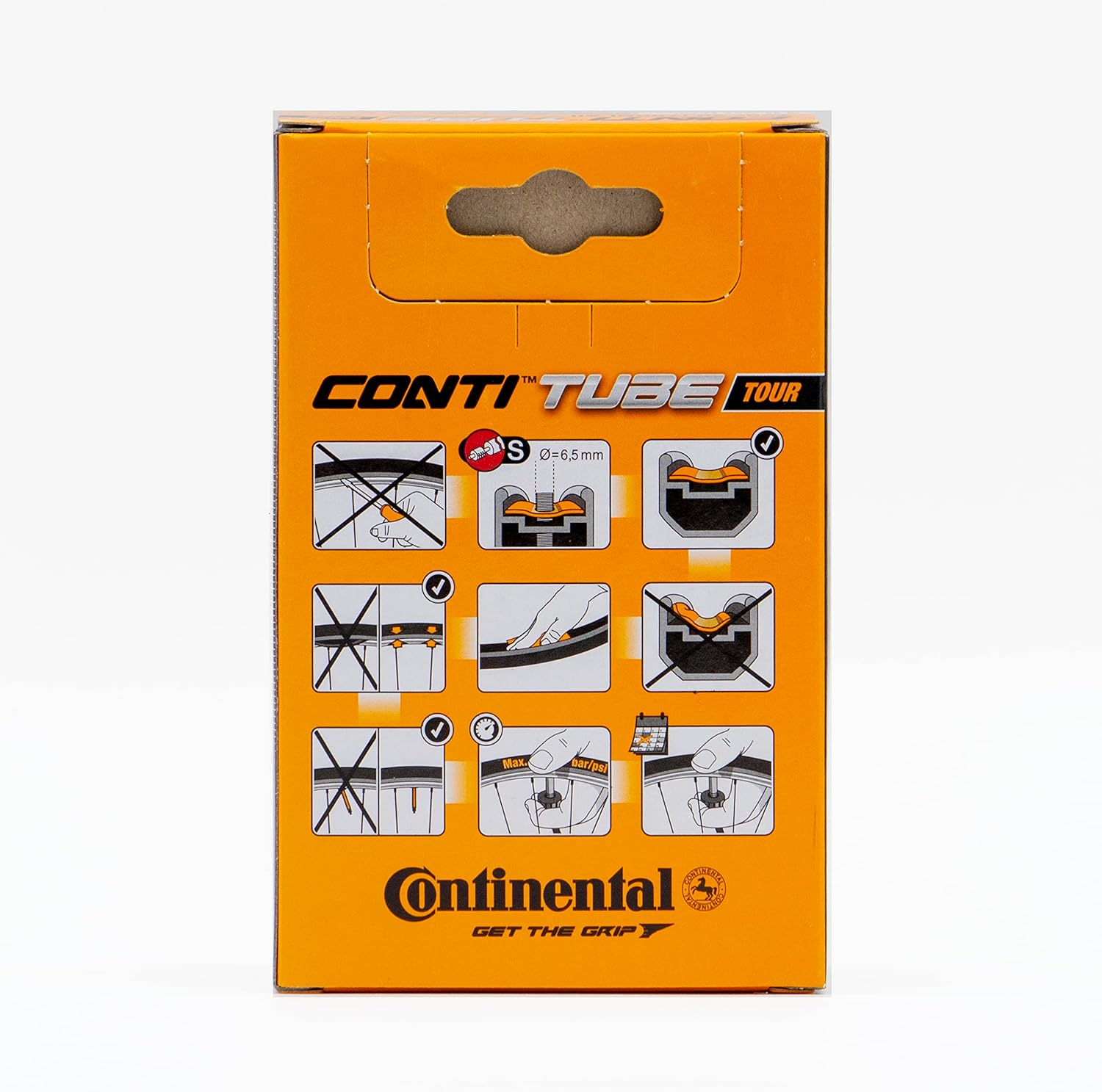 Continental Tour 28 All Bicycle Inner Tube, Black, 700Cc 32-622/47-622, 182031, S42 image number 1