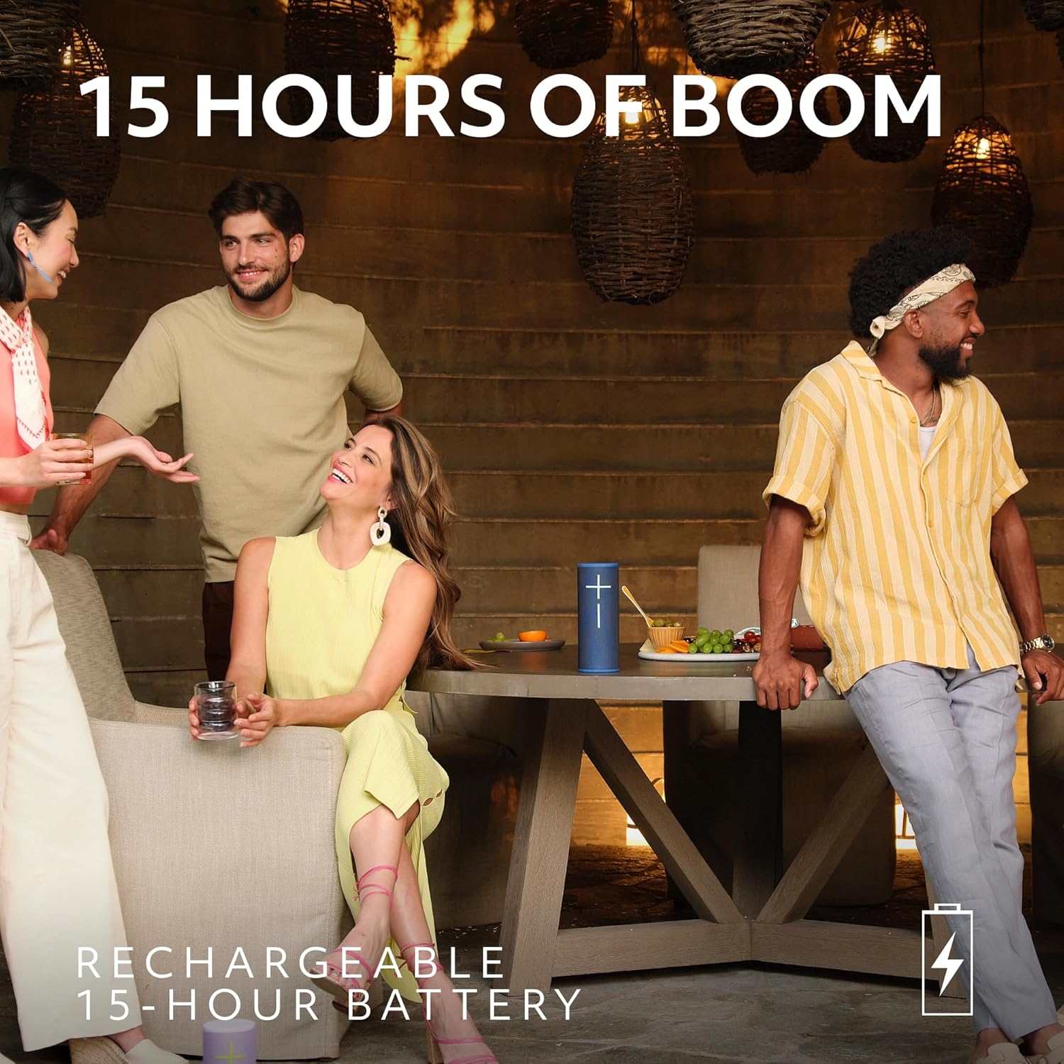 Ultimate Ears Boom 4 Portable Waterproof Bluetooth Speaker with 360-Degree, Bold, Immersive, Crystal-Clear Sound, Floating Speaker with 15-Hour Battery and 147Ft (45M) Range - Black - Black image number 3