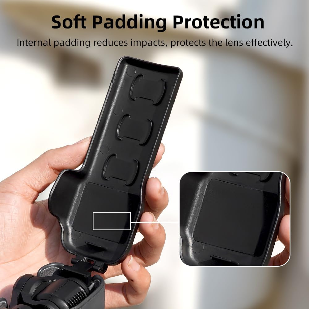 Protective Case for DJI Pocket 3: Anti-Fall Storage Handheld Hard Shell Accessories - Cover for DJI Osmo Pocket 3, Portable Cage Protector Cap Holds 3 Filters, Lens Hood Full Protection, Black