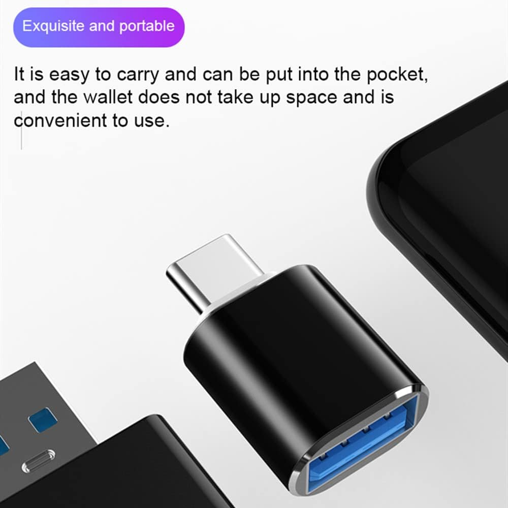 3Pcs USB Type C to USB Adapter, OTG USB Type C Adapter Converter for Macbook Pad Mobile Phone Universal Mouse Keyboard USB3.0 Data (3-Pack) image number 5