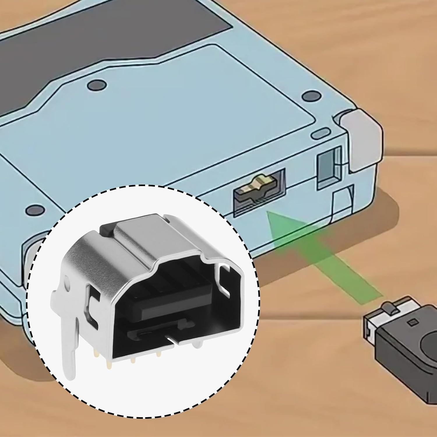 OTOTEC 5Pcs Game Console 2Nd Player Link Connector Socket Compatible with GBA SP image number 5