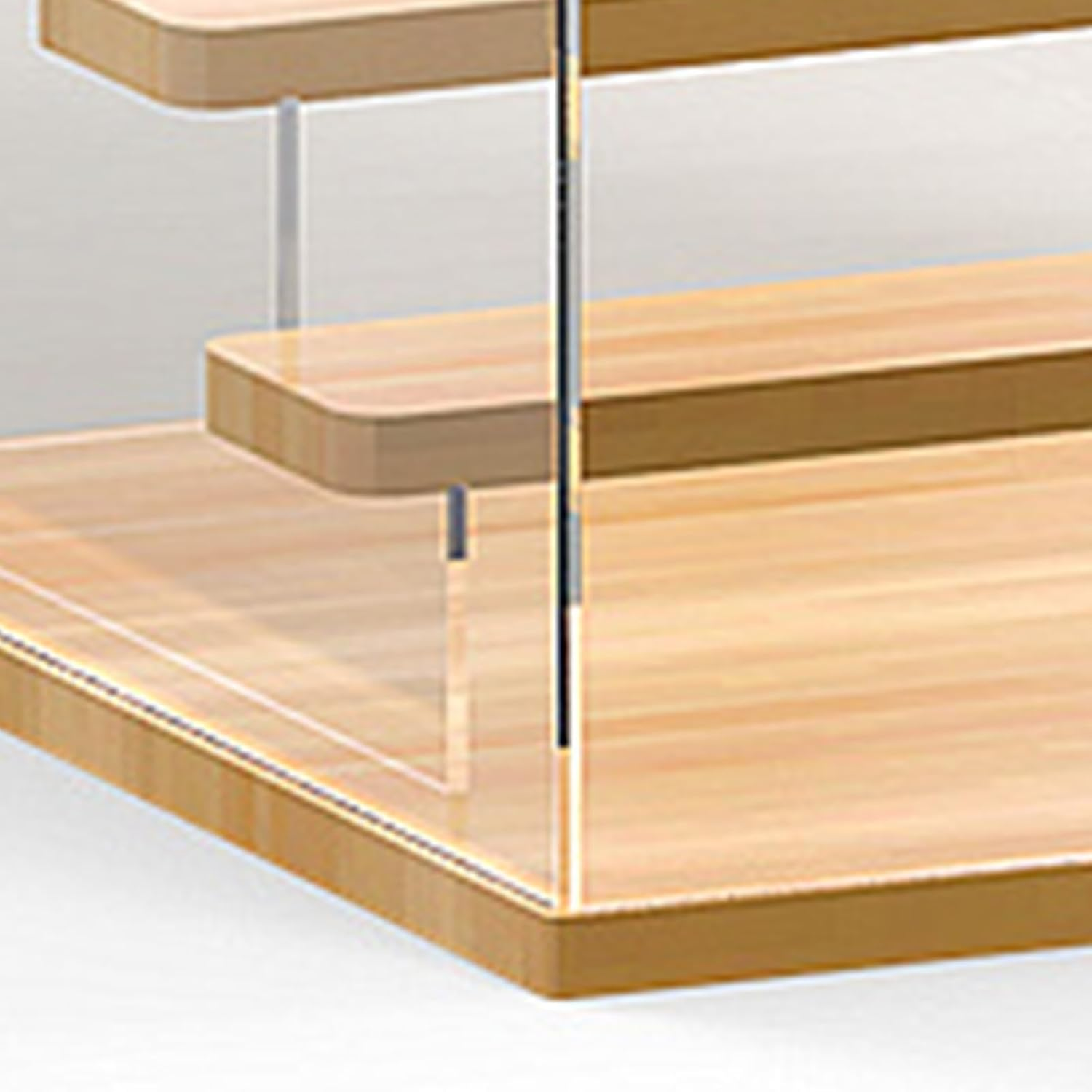 Clear Acrylic Display Case, 4 Tier Display Storage Box Countertop Showcase for Action Figures, Collectibles, Miniature Figurines Dustproof Storage & Organizing, L 32X26X30.4Cm image number 2