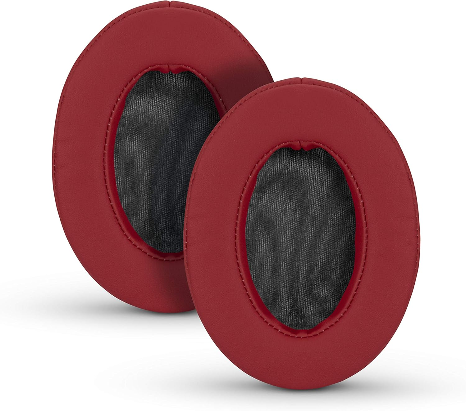 Brainwavz Ear Pads for ATH M50X, M50XBT, M40X, M30X, Hyperx, SHURE, Turtle Beach, AKG, ATH, Philips, JBL, Fostex Replacement Memory Foam Earpads & Fits Many Headphones (See List), Dark Red Oval
