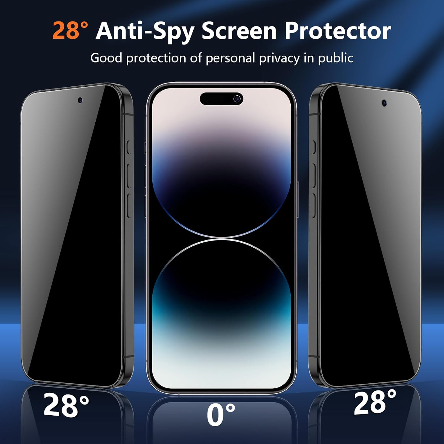 Cnarery 2 Pack for Iphone 14 Pro Privacy Tempered Glass Screen Protector 6.1 Inch, 9H Hardness, Auto Dust Removal, Scratch Resistant with Updated Easy Installation Tool image number 4