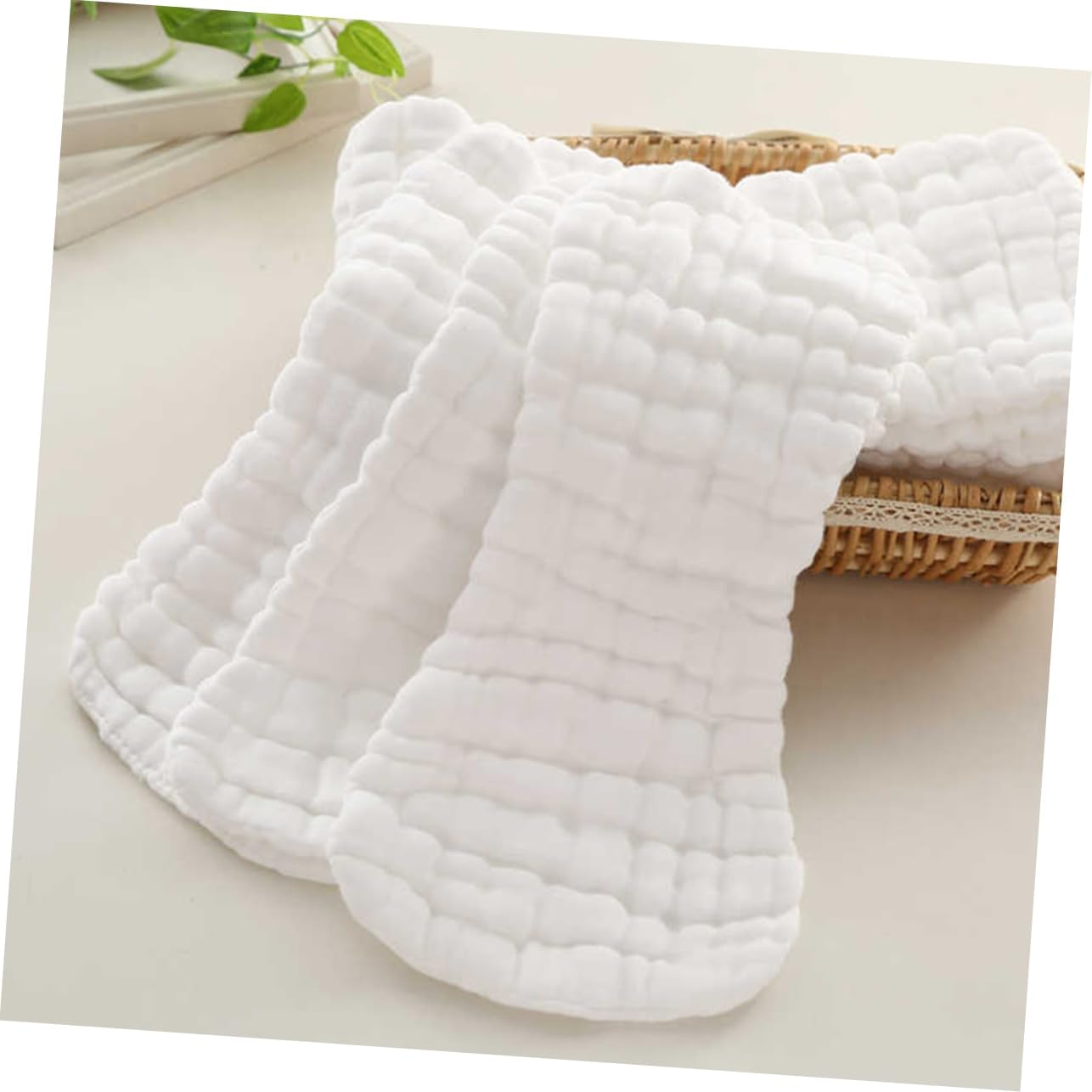 Ifundom 5Pcs Pure Cotton Muslin Swaddle Blankets Towelling Nappies Newborn Diaper Washable Generic Products image number 1