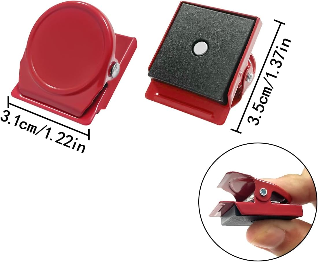 Magnetic Clip, 10 PCS Fridge Magnet Metal Clips for Home, School, Hanging Photos (5 Colors) image number 5