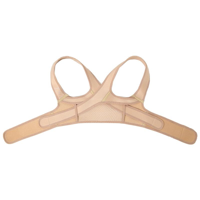 Seamless Upper Back Brace Invisible Posture Corrector Women Men Adjustable Hunchback Correction Belt for Clavicle Support and Providing Pain Relief from Neck, Shoulder (Skin, XL) image number 7