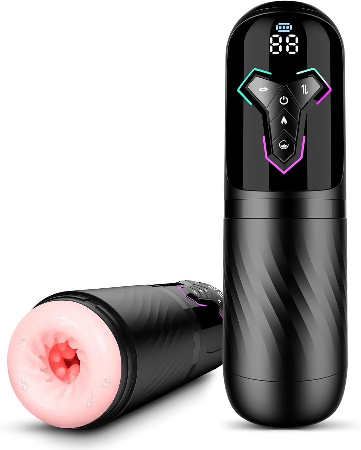 Automatic Male Masturbator Cup - Male Sex Toys Penis Pump with 10 Vibrating & Sucking & Thrusting & Licking & Heating Modes, Pocket Pussy Mens Stroker Adult Sex Toys for Men image number 2