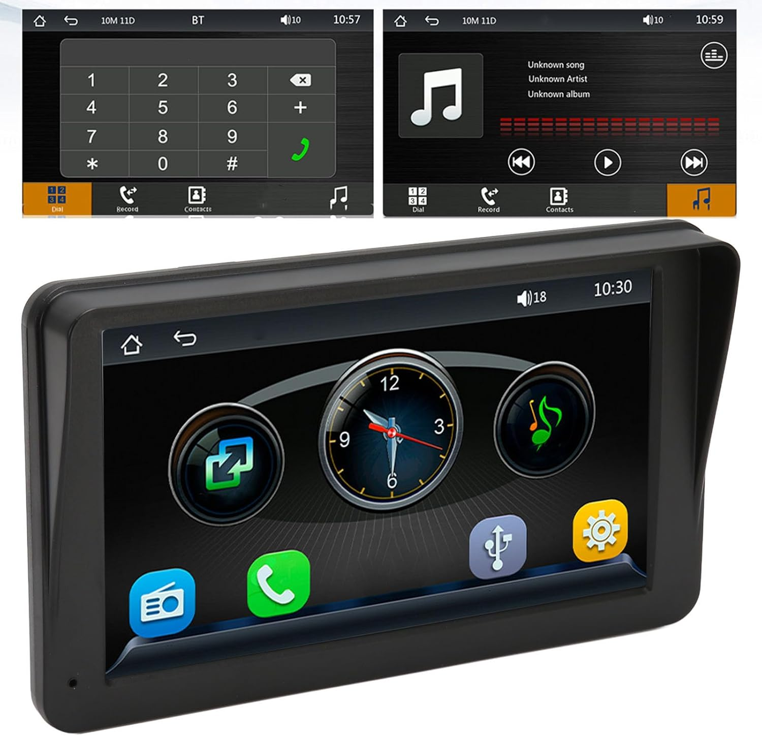 Car Stereo Car Radio, 7 Inch Car MP5 Player, HD Touch Screen, FM Radio Audio Receiver, AUX in USB TF Card Input, Multimedia Player, Mirror Link with Rear View Camera image number 5