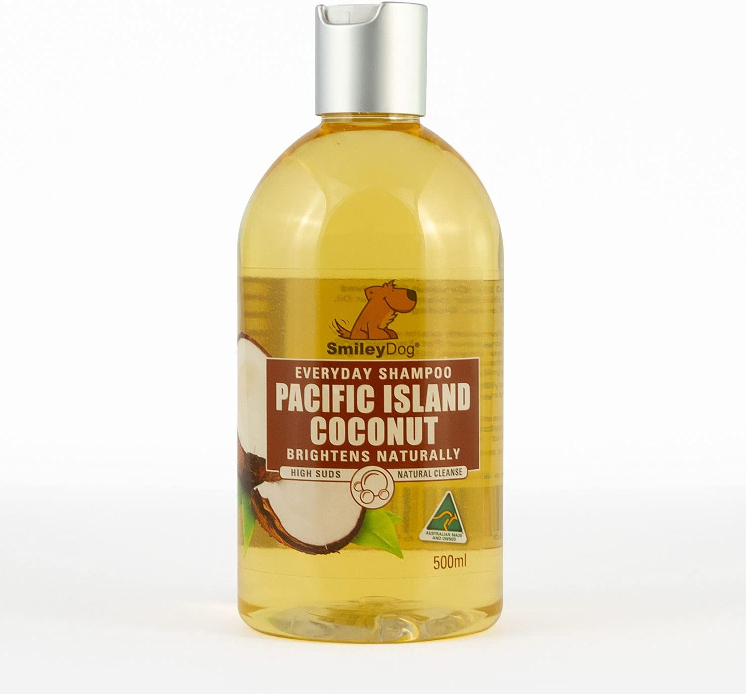 Natural Pacific Island Coconut Shampoo, 500 Ml, Clear