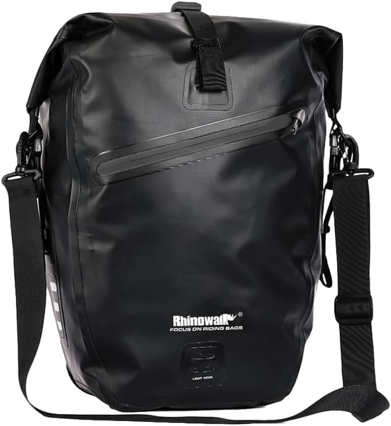 Rhinowalk Bike Bag Waterproof Bike Pannier Bag 27L,(For Bicycle Cargo Rack Saddle Bag Shoulder Bag Laptop Pannier Rack Bicycle Bag Professional Cycling Accessories)-Green