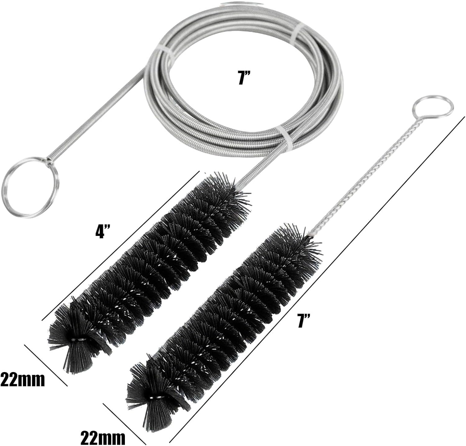 7Ft Flexible CPAP Cleaning Brush with Stainless Steel Bristles - Fits 22Mm Tubing, Easy-To-Use Design image number 2