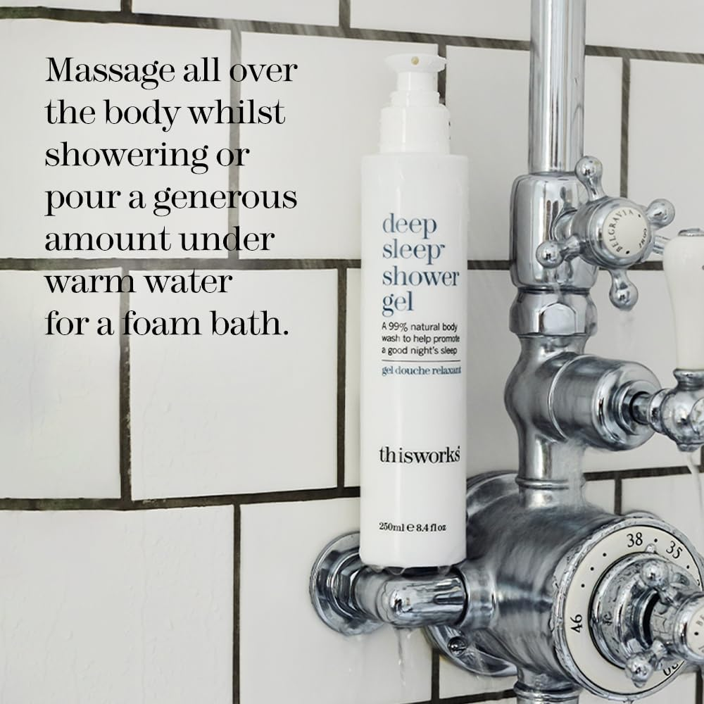 This Works Deep Sleep Shower Gel, 250 Ml - Soothing Shower Gel with Essential Oils of Lavender, Chamomile and Vetivert - Sleep-Promoting Sulphate Free Shower Gel for Men and Women image number 2