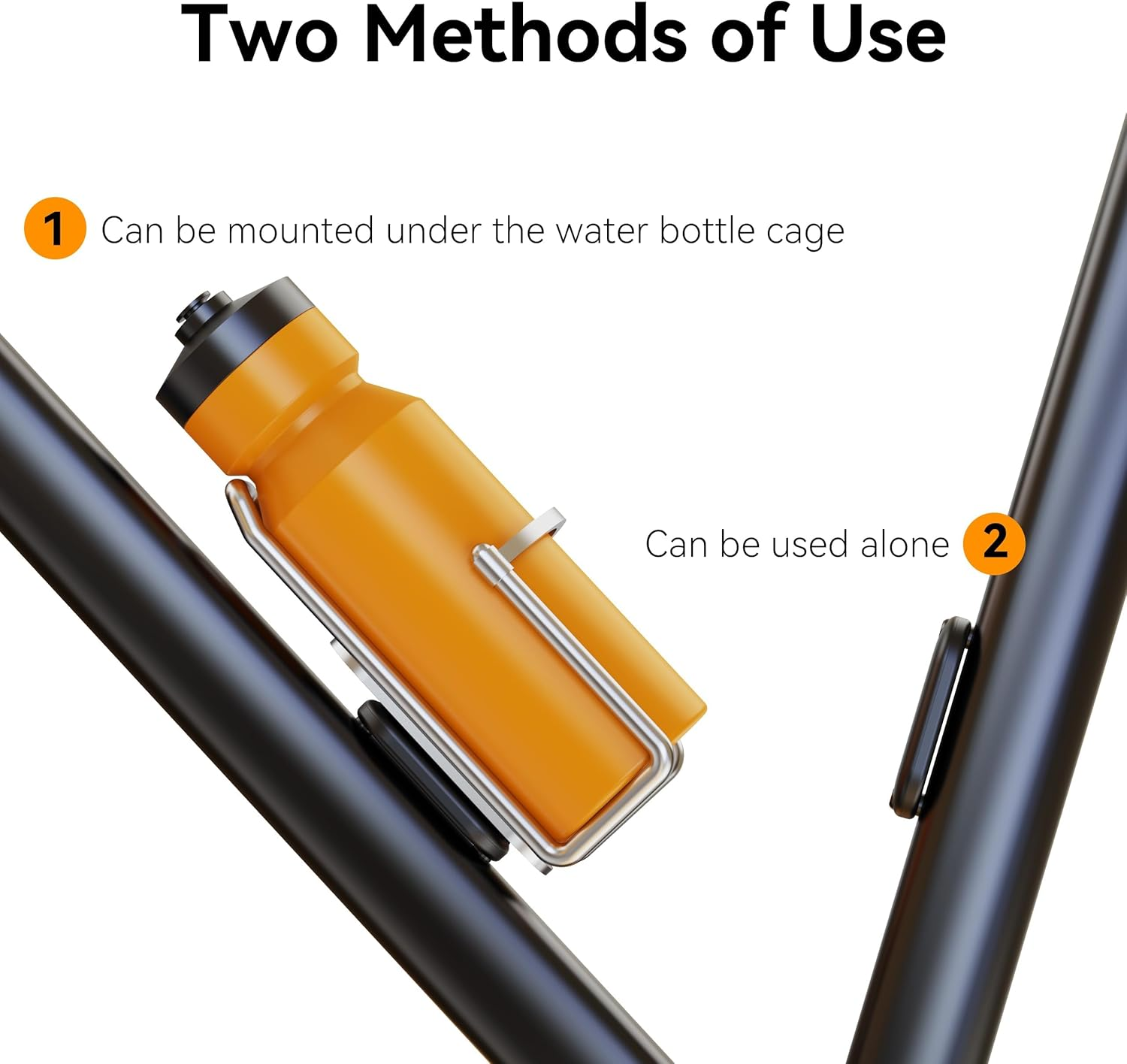 For Airtag Bike Mount,Waterproof Bike GPS Tracker Case for Apple Airtags,Anti-Theft Airtag Holder for Bicycle,Hidden under Bottle Cage, Extended M5 Black Safety Screws with Driver image number 1