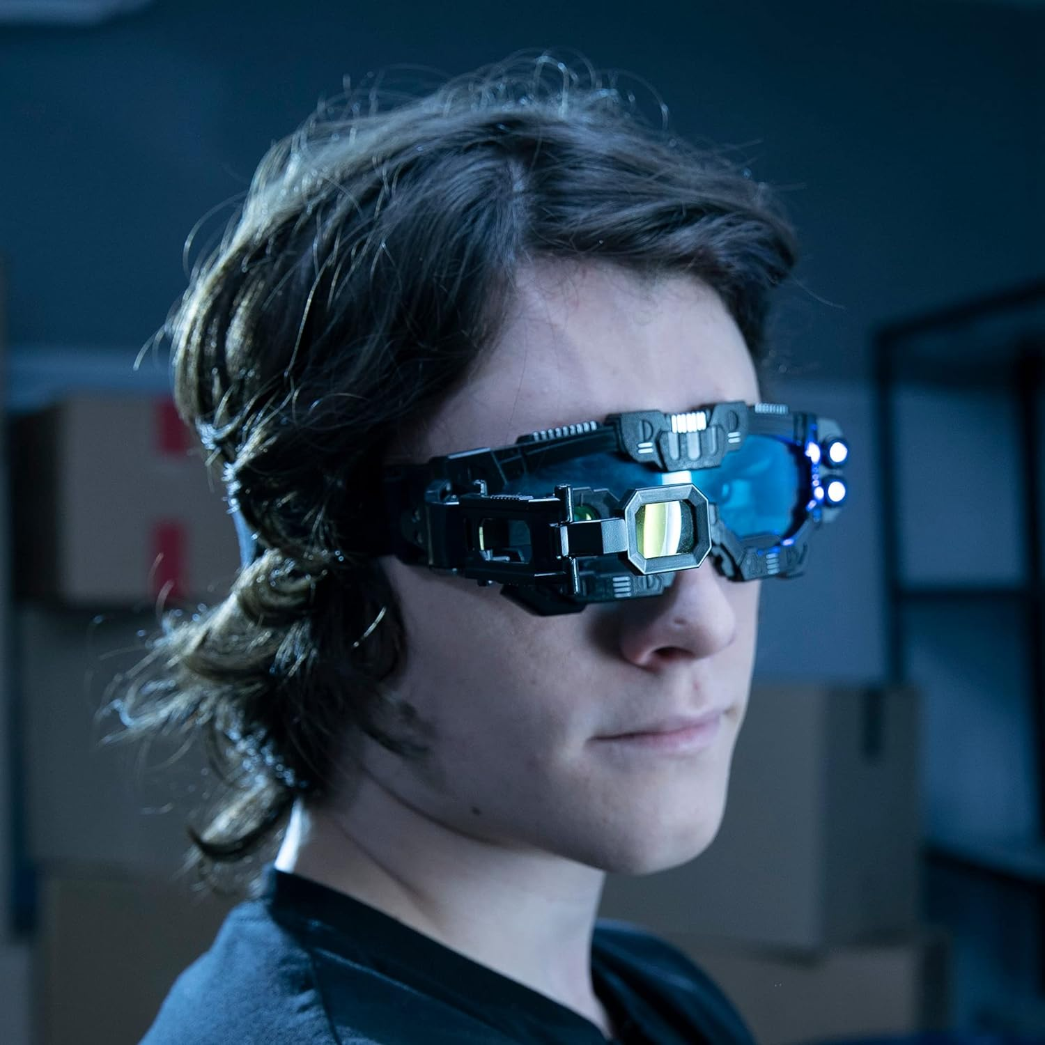 Spyx Night Mission Goggles &ndash; Spy Toy with Twin Light Beams, Flip-Out Scope & Comfortable Headset &ndash; Tactical Spy Gear for Kids Ages 6+ image number 4