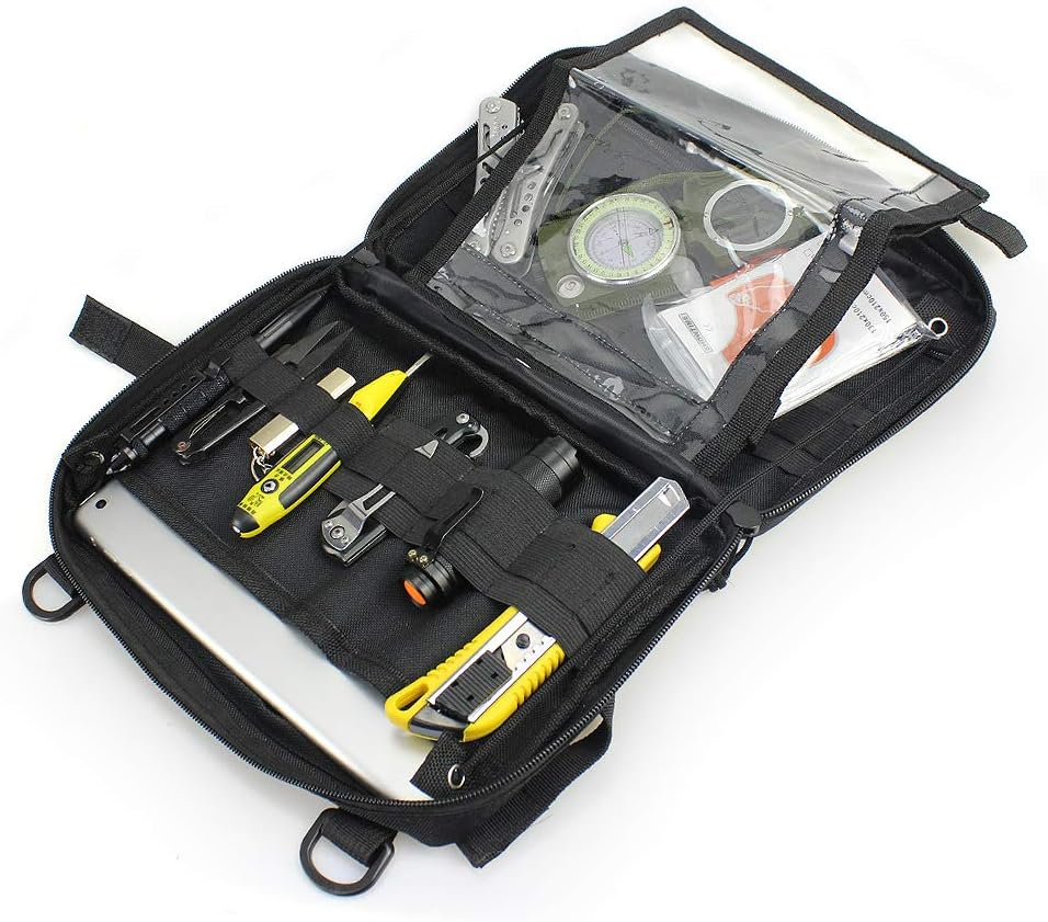 WYNEX Tactical Admin Molle Pouch, Medical EDC EMT Utility Bag Shell Design Attachment Pouches 1000D Nylon Hiking Belt Bags Waterproof