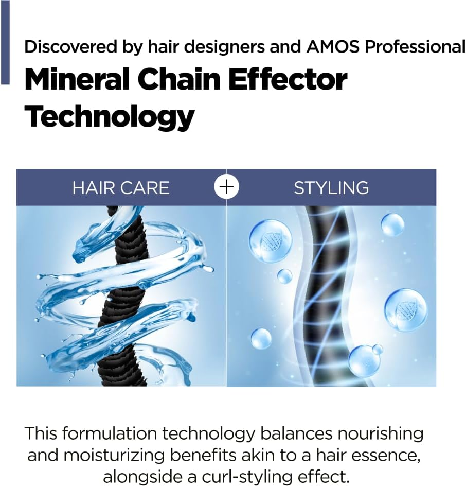 AMOS PROFESSIONAL Curl Defining Cream 2X | for Wavy and Curly Hair | Anti-Frizz Hair Styling Gel, 2 in 1 Hydrate and Smooths, Korean Hair Essence, 5.1 Fl. Oz image number 6