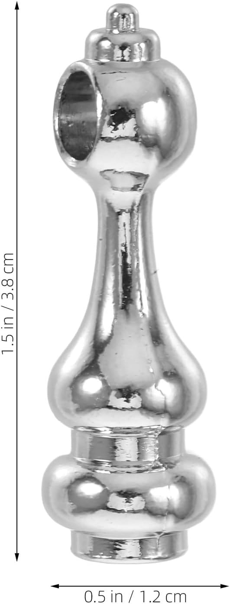 TEHAUX Multi-Functional Glass Railing Post End Caps 4Mm Hole Diameter Zinc Alloy Furniture Connectors for Cabinets Serving Carts Decorative Spindle Hardware Accessories - Golden image number 2