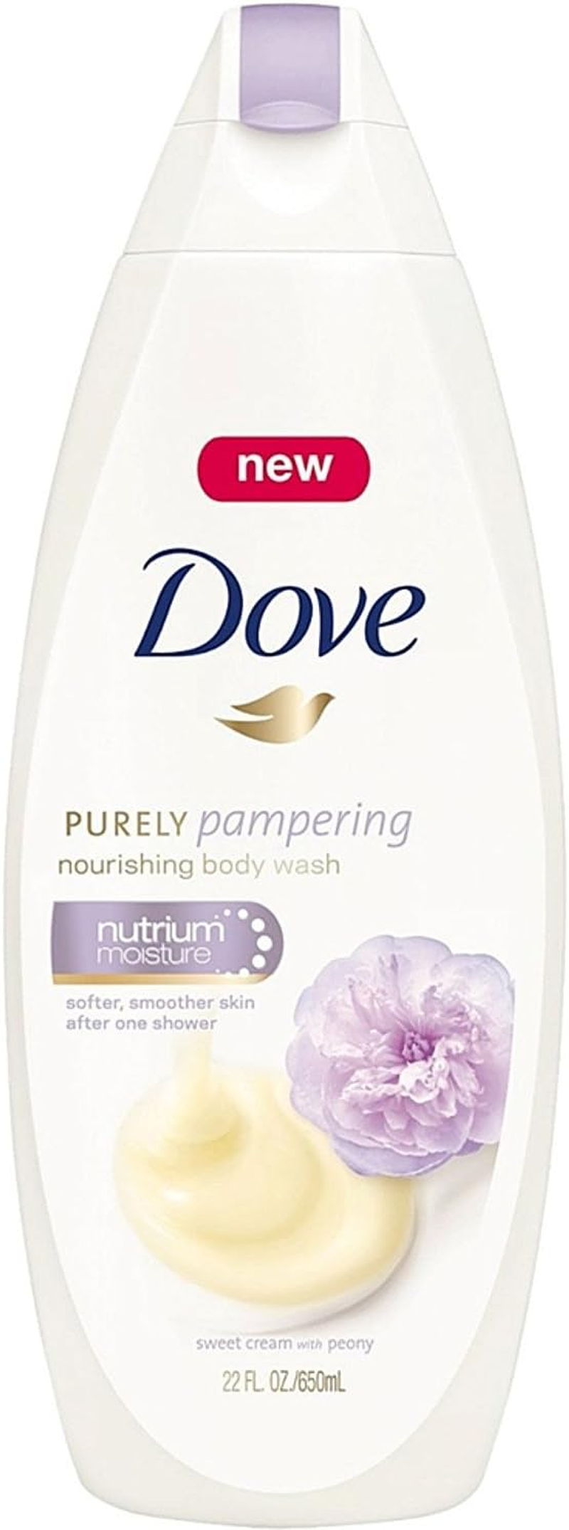 Dove Purely Pampering Nourshing Body Wash, Sweet Cream & Peony 22 Oz (Pack of 4) image number 3