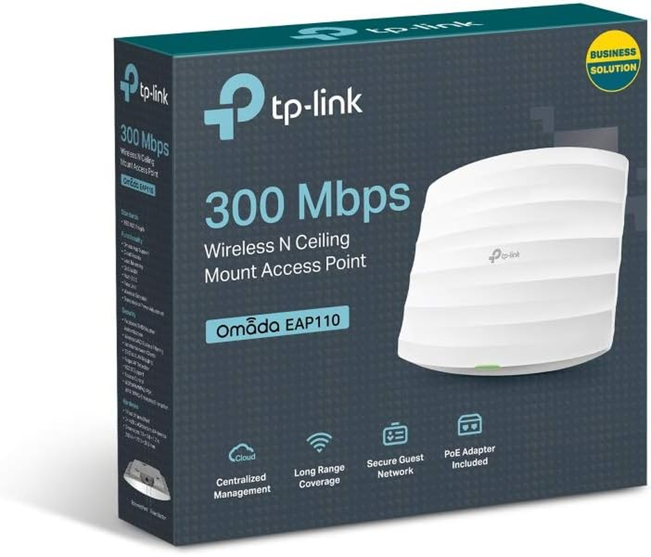 Omada 300Mbps N Ceiling Mount Access Point, SDN, Centralised Cloud Management, Poe, Secure Guest Network, Load Balancing, Scheduling, Business-Class, Rmote Access, by Tp-Link, 5-Year Warranty(Eap110) image number 5