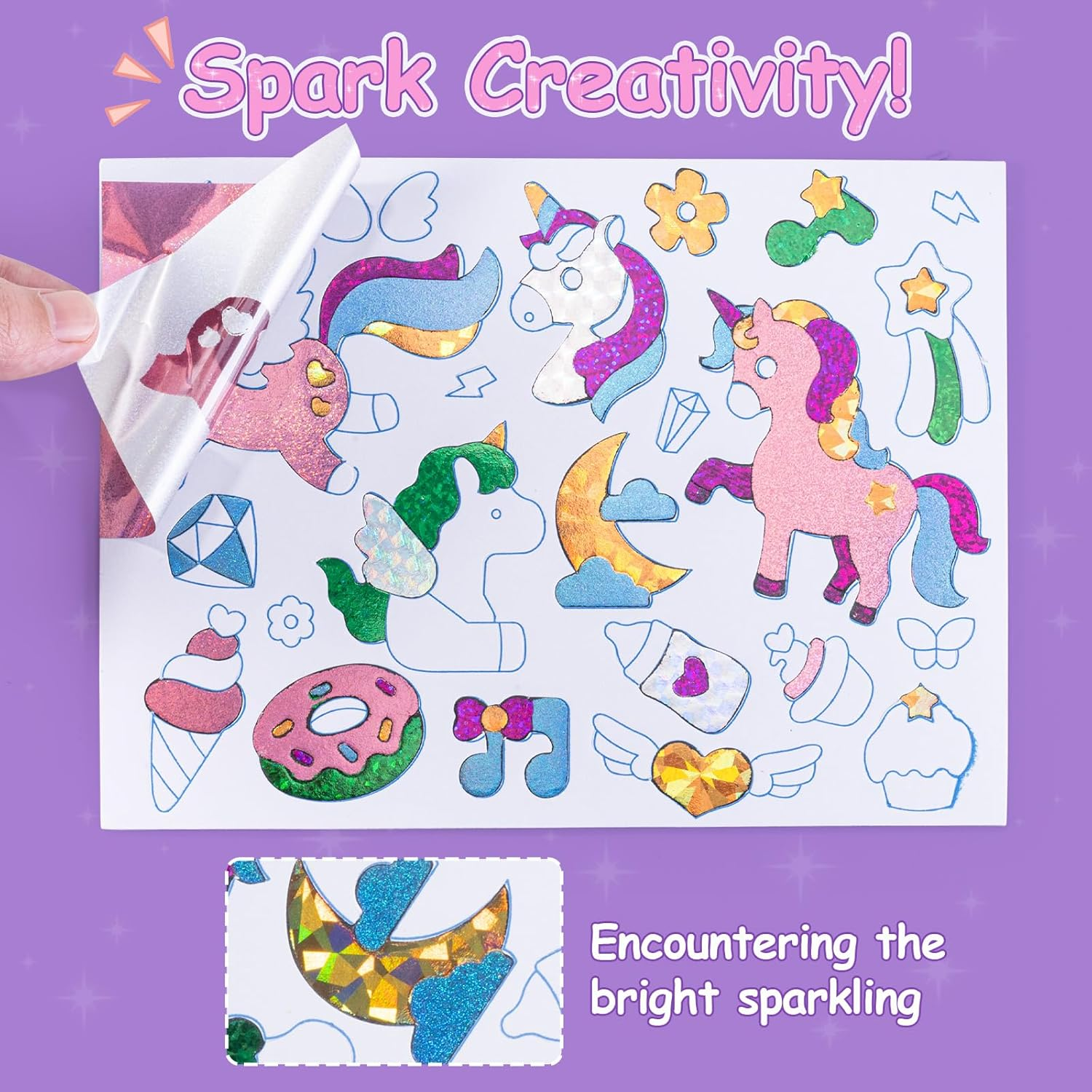 Foil Art Kit for Kids - DIY Creative Activity - DIY Arts and Crafts for Girls, Craft Kits & Supplies image number 4